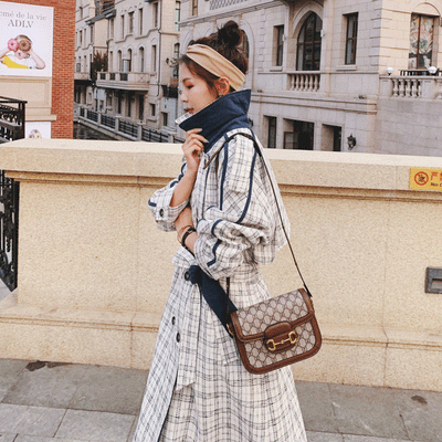 Abrigo Tipo Trench Cuadrille Retro Casual Diosa del Temperamento - Image 7
