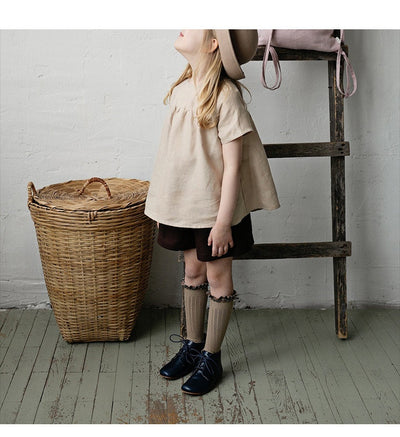 Playera Infantil de Algodón y Lino Estilo Mori - Manga Corta Verano - Image 14