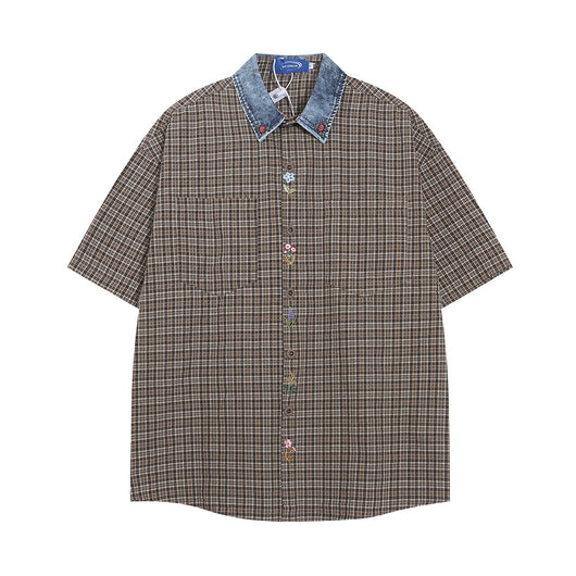 Camisa Cuadriculada Holgada para Hombre - Estilo Casual Versátil - Image 13