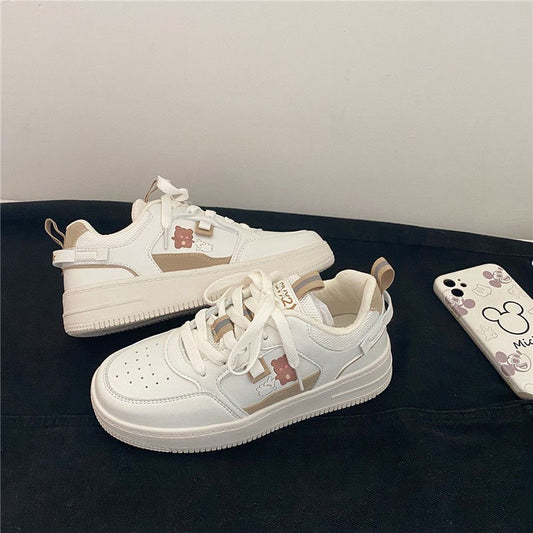 Tenis Blanco Kawaii Estilo Japonés con Suela Gruesa