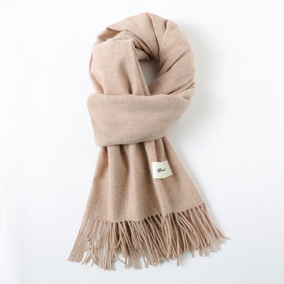 Bufanda de Cachemira Artificial con Borlas - Abrigo Cálido para Otoño e Invierno - Image 22