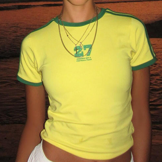Playera Casual de Cuello Redondo con Estampado Digital