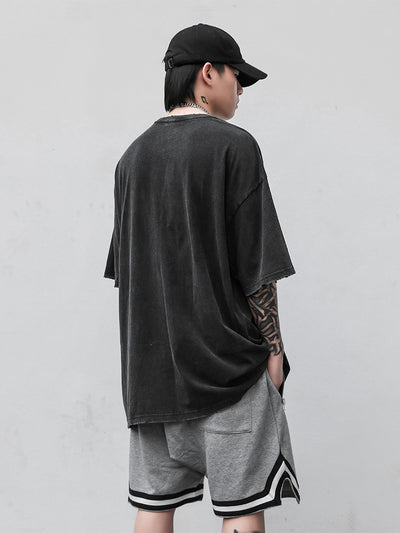 Camiseta Oversize Negra Básica para Hombre Manga Corta - Image 4