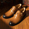 Zapatos de Cuero Ejecutivo Retro con Doble Hebilla - Estilo Clásico para Hombre