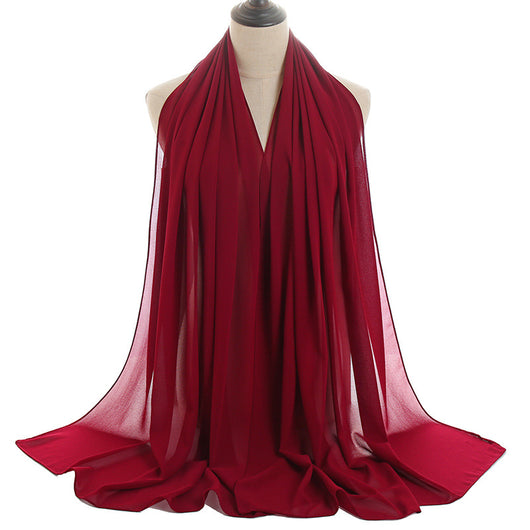 Hijab Chiffón Perlado Monocromático 70x180cm - Image 60