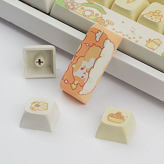 Keycaps Mecánicos Custard Cute - Compatible 68, 75, 98, 100 Teclas - Image 2
