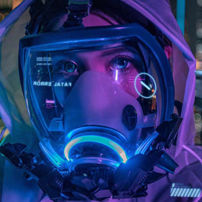 Casco Luminiscente de Rol Mecánico - Diseño Futurista de Ciencia Ficción - Image 10