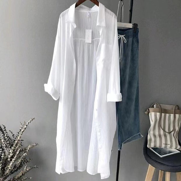 Cardigan Protector Solar Manga Larga Talla Media para Mujer