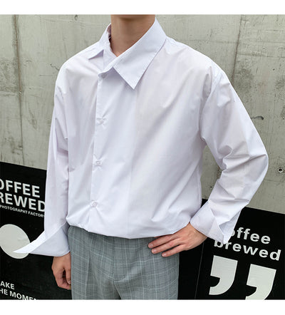 Camisa Casual Ejecutiva con Solapa Asimétrica y Rayas - Image 18