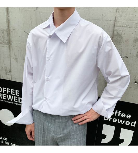 Camisa Casual Ejecutiva con Solapa Asimétrica y Rayas - Image 18