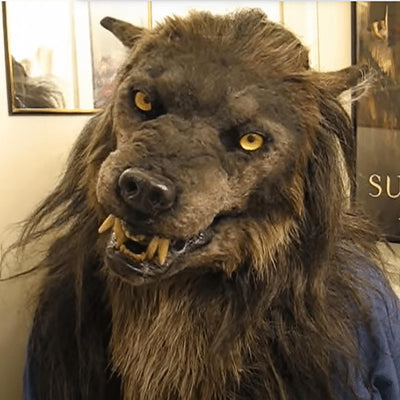 Máscara de Lobo Hombre Halloween - Disfraz Cosplay Cabeza Giratoria Realista - Image 15