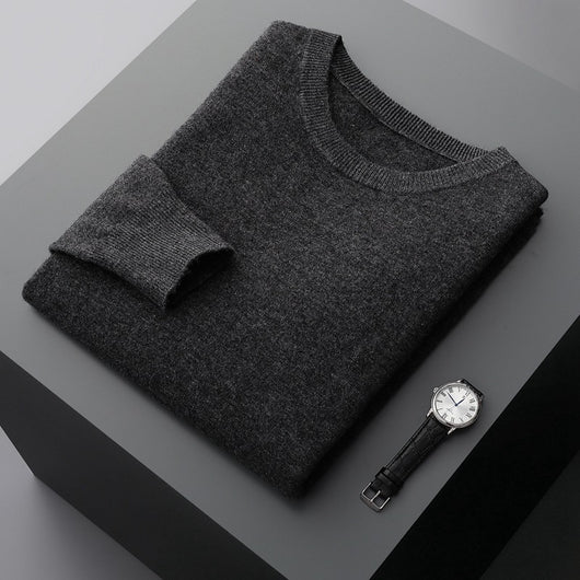 Suéter de Cuello Redondo 100% Cashmere para Hombre - Otoño e Invierno - Image 16