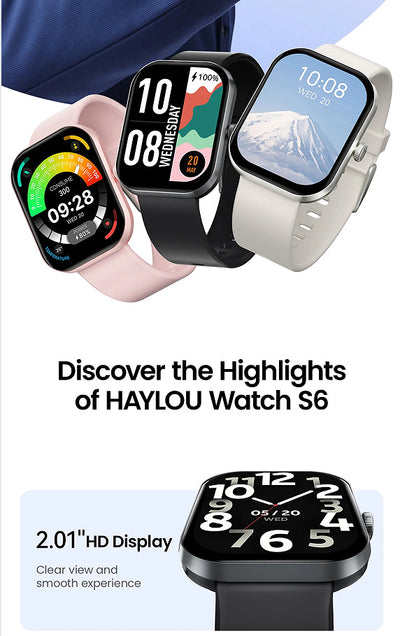 Reloj Inteligente Haylou S6S003 con Bluetooth y Correa de Silicona - Image 18