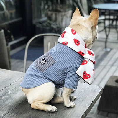 Playera para Perro con Bolsillos Contrastantes y Bordado - Image 9