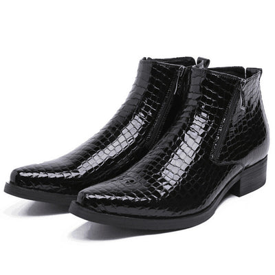 Botas de Cuero Puro con Punta Afilada y Caña Alta - Image 8