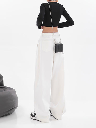 Pantalón Recto Cintura Alta Diseño Minimalista Tendencia Street Style - Image 13