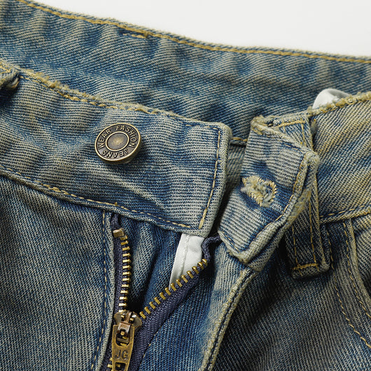 Pantalones Vaqueros Desgastados con Lavado Vintage - Image 3