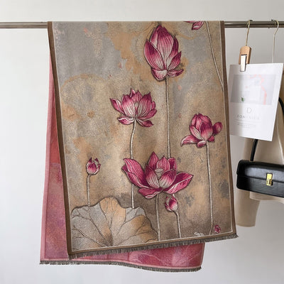 Bufanda Gruesa de Invierno con Diseño Jacquard Tipo Cashmere - Image 32