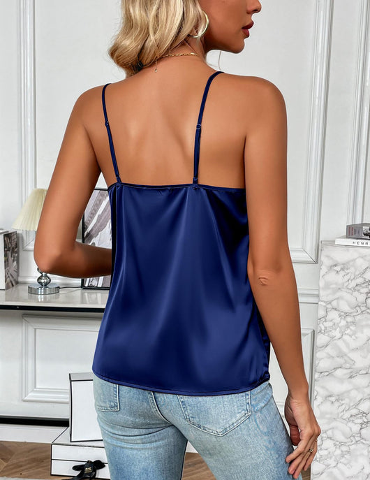 Blusa Tipo Tank Top de Seda con Tirantes Ajustables para Mujer - Image 27