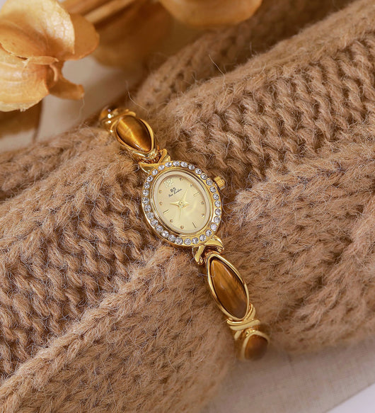 Reloj de Cadena Ojo de Tigre Natural - Diseño Vintage Clásico - Image 15