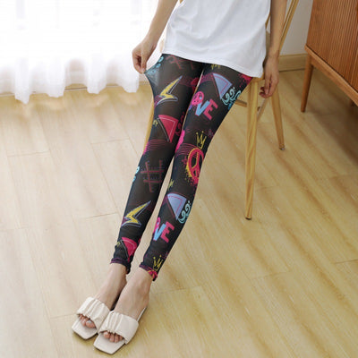 Leggings de Malla Transparente para Mujer - Pantalones Elásticos Estampado Flores - Image 7