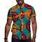 Camiseta Estampada de Manga Corta Africana para Hombre