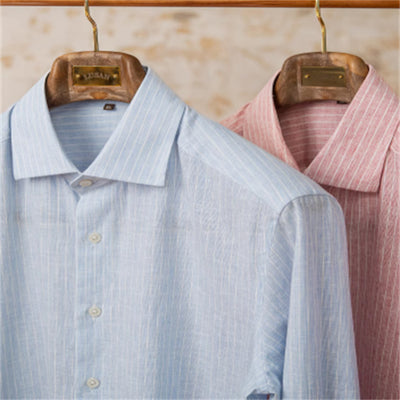 Camisa Casual de Rayas Algodón y Lino - Estilo Vintage Clásico - Image 11