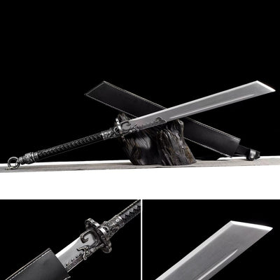 Sable Tradicional Forjado Integral de Dos Manos - Arma Fría Auténtica Estilo Tang