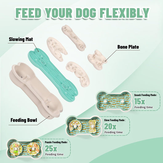Comedero Lento Antiasfixia para Perros Grandes - Puzzle Interactivo para Alimento Seco y Húmedo - Image 7