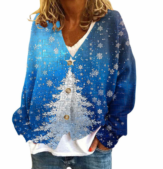 Suéter Tipo Chaqueta Casual de Cuello V Holgado para Mujer - Image 12