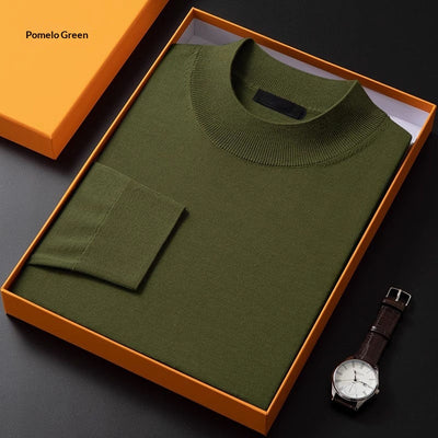 Suéter Base Cuello Alto Fino Versátil para Hombre - Image 8