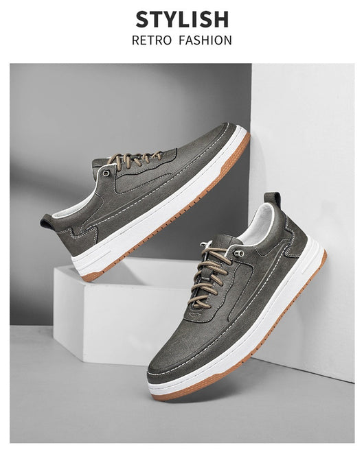Zapatos Casuales de Cuero Genuino con Suela Gruesa - Diseño Retro Artesanal - Image 13