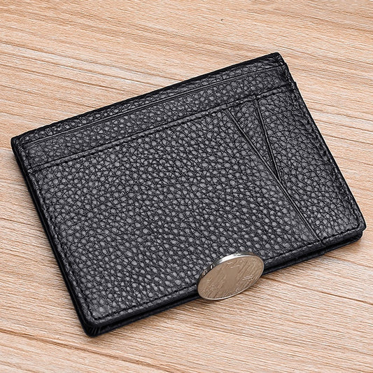 Cartera de Cuero Genuino para Documentos y Tarjetas