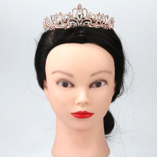 Corona Tiara Princesa con Peine de Diamantes para Novia y Fiestas - Image 5