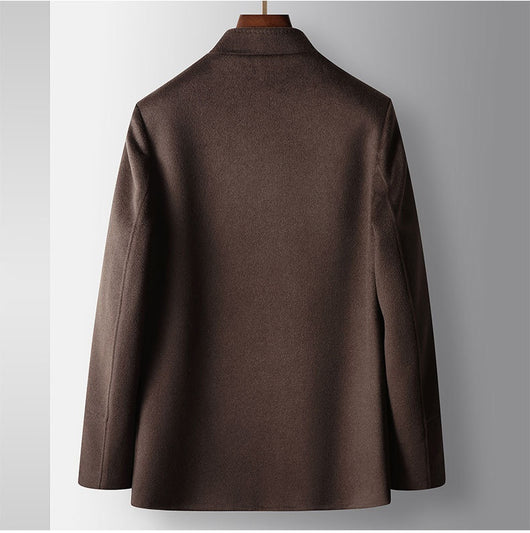 Abrigo de Lana para Hombre con Cuello Mao - Chaqueta Cálida de Estilo Asiático - Image 15