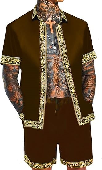 Conjunto Hawaiano Hombre: Camisa y Shorts Holgados de Manga Corta - Image 11