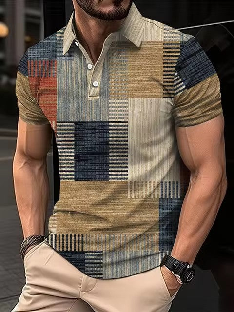 Polo Casual de Hombre con Rayas Estampadas - Image 6