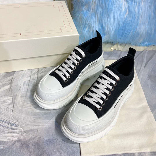 Zapatos Plataforma Mujer Alto Contraste Negro y Azul Royal