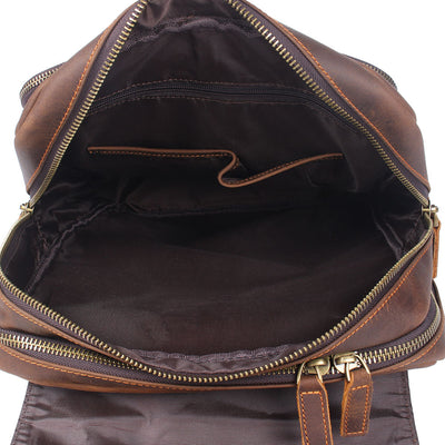 Mochila Retro de Cuero para Hombre - Bolsa Escolar de Gran Capacidad - Image 15