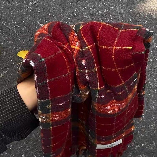 Bufanda de Imitación Cashmira para Mujer con Flecos - Versátil y Elegante - Image 4