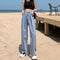 Pantalones Rectos Estampados Oversize con Largo Dragging