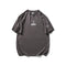 Playera Anime Suelta Gris de Manga Corta Casual