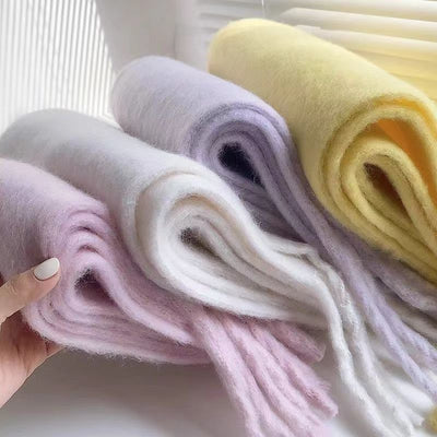 Bufanda Mohair Gruesa y Esponjosa - Abrigo Cálido de Lujo para Mujer - Image 45