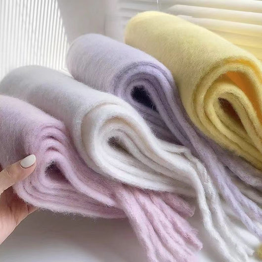 Bufanda Mohair Gruesa y Esponjosa - Abrigo Cálido de Lujo para Mujer - Image 45