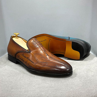 Zapatos de Cuero para Hombre con Diseño Italiano Pintado a Mano - Image 6