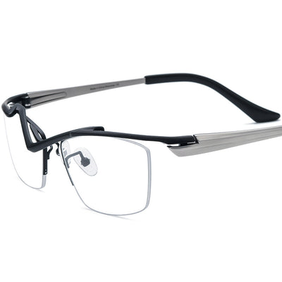 Gafas para Miopía Montura Cuadrada Semiarmazón para Mujer - Image 5