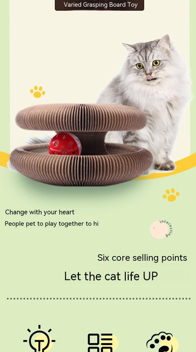 Rascador Magnético para Gatos con Cartón Corrugado Intercambiable - Image 3