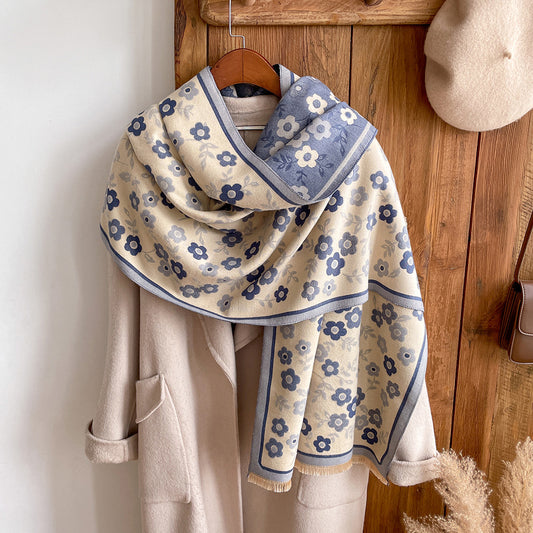 Bufanda de Cashmere Sintético para Mujer - Estilo Coreano