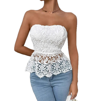 Blusa Sin Mangas con Encaje Bordado - Image 5