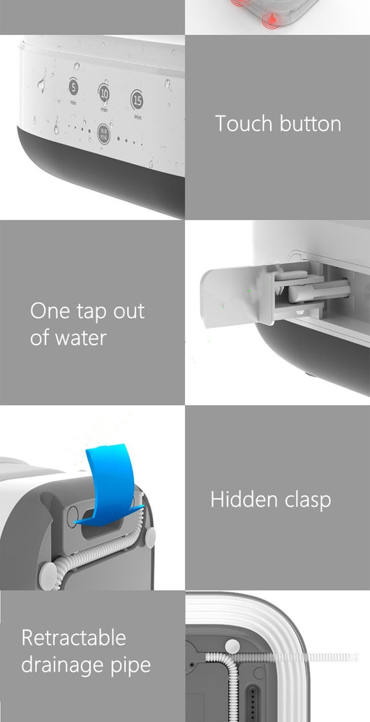 Lavadora Portátil Plegable Tipo Cubo para Viajes - Image 10